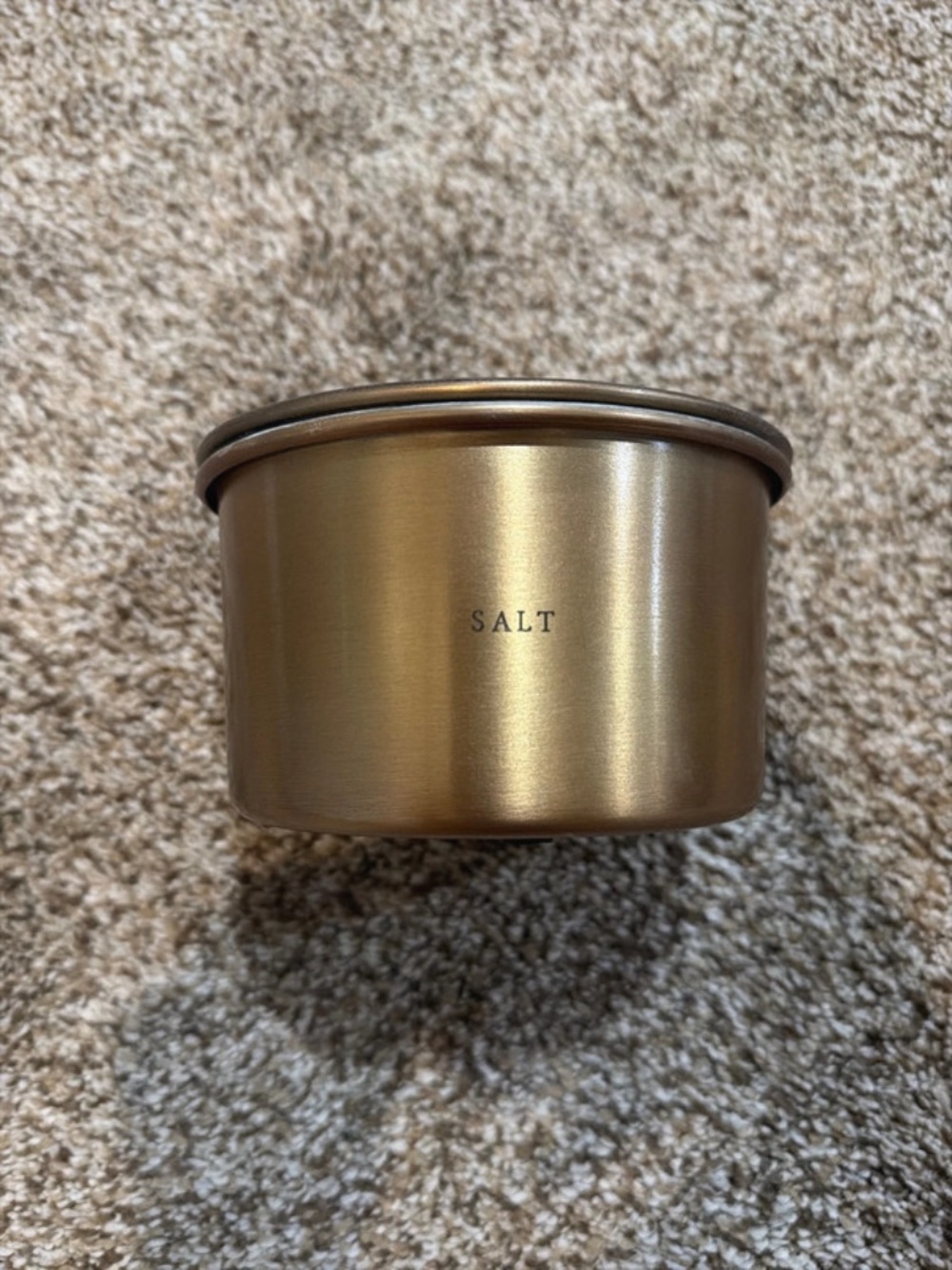 Hearth and Hand Brass-Colored Salt Candle 20 ounces with Lid